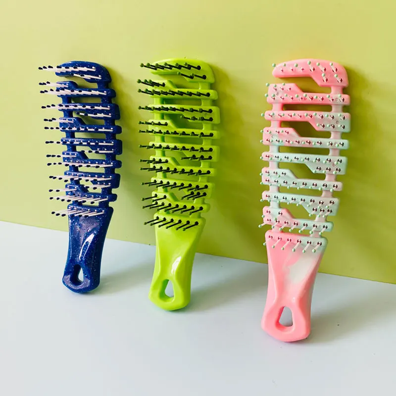 

Color Changing Hair Comb Detangling Tangled Hair Comb Anti-static Hollow Out Massage Combs Salon Hairdressing Styling Tools 1pc