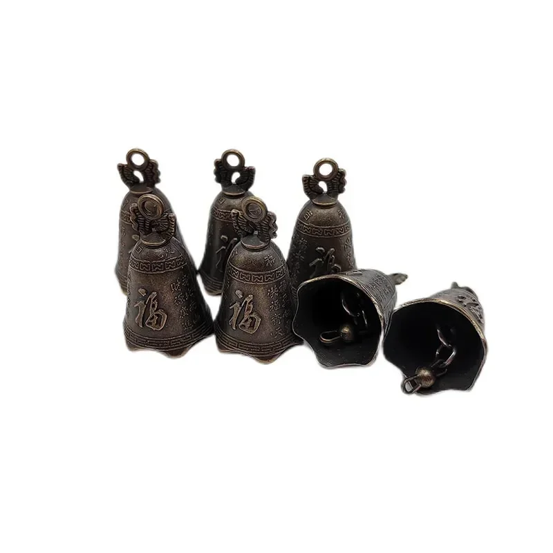 1pc antique bell mini brass copper sculpture pray guanyin bell shui feng bell invitation buddha buddhism guanyin bells 6