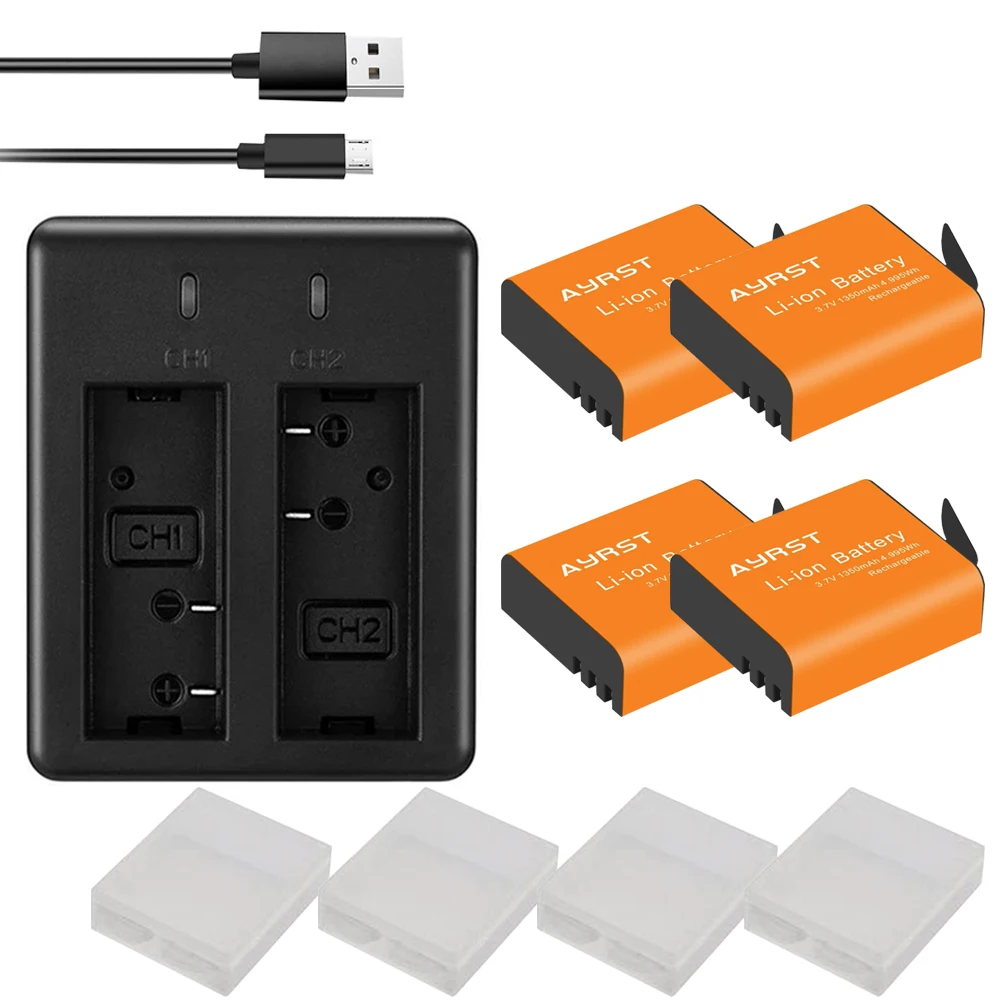 Caméra Action 360° 4K avec 3 Batteries et Chargeur