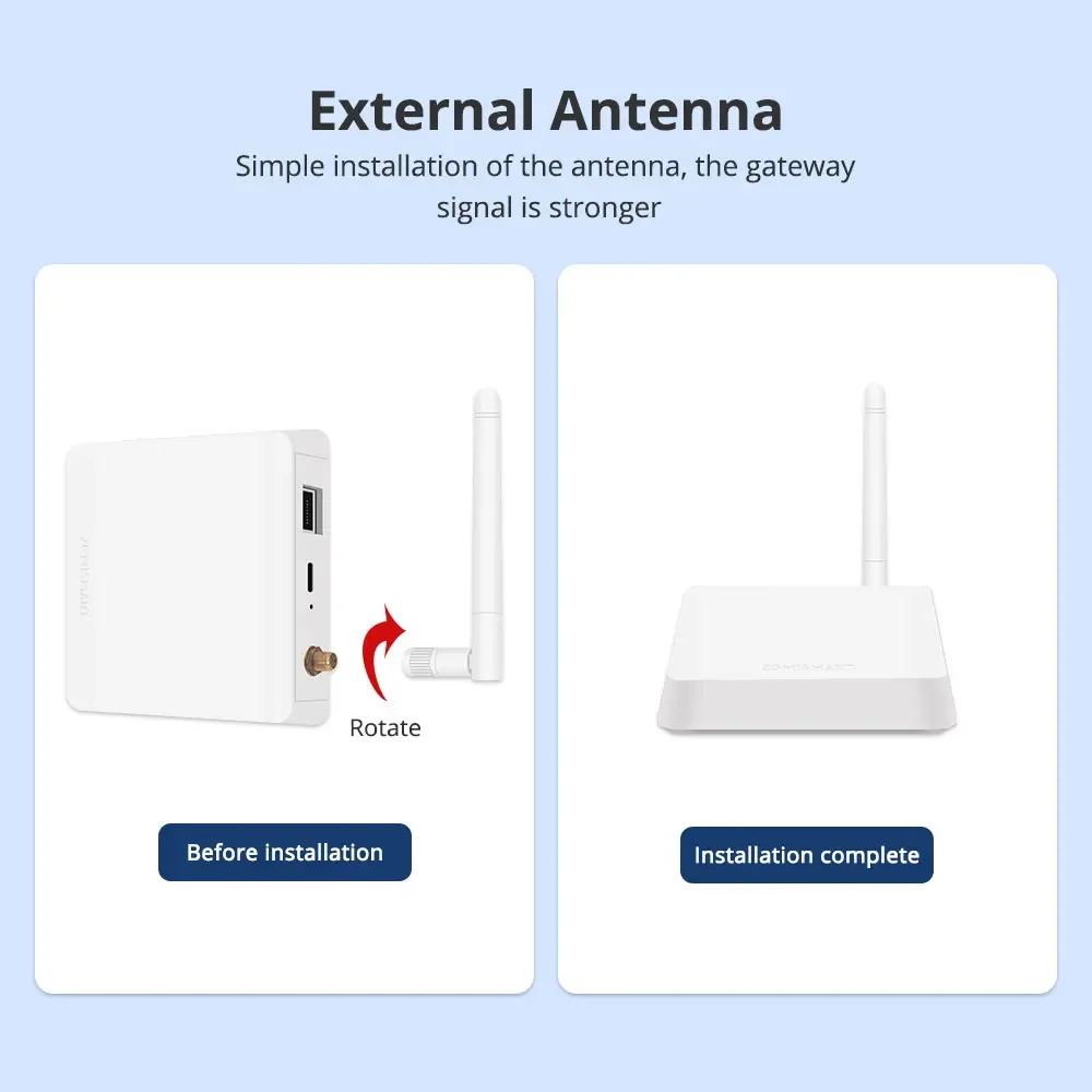 zemismart tuya zigbee gateway com antena smart bridge 01