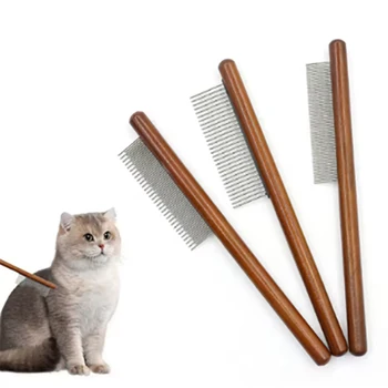 Peigne à aiguilles pour chat, cheveux longs et courts pour animaux de compagnie, élimine la surface, poils flottants, peigne pour animaux de compagnie, peignes facilement, poils emmêlés ouverts