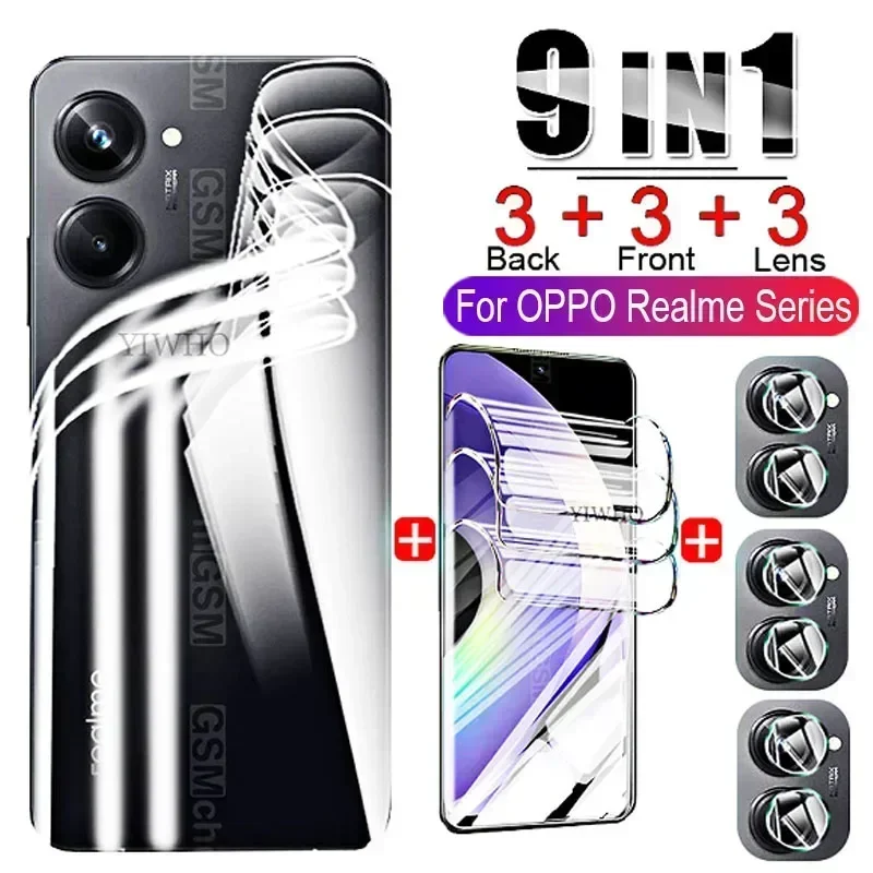 

Не стекло для oppo realme 10 Pro защита для экрана + задняя часть для realme 10 5G Pro Plus 9 в 1 HD не стекло Гидрогелевая пленка