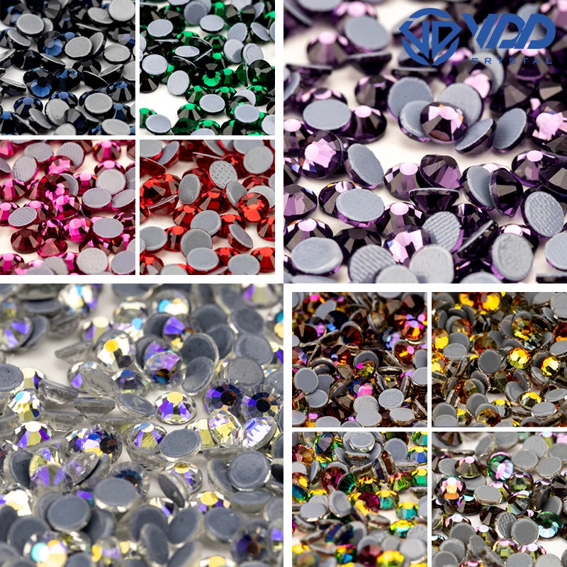 VDD 10000Pcs Bulk Wholesale High Quality Glass Crystal Hot Fix Rhinestones Flatback Glitter Strass Stones For DIY Fabric Garment