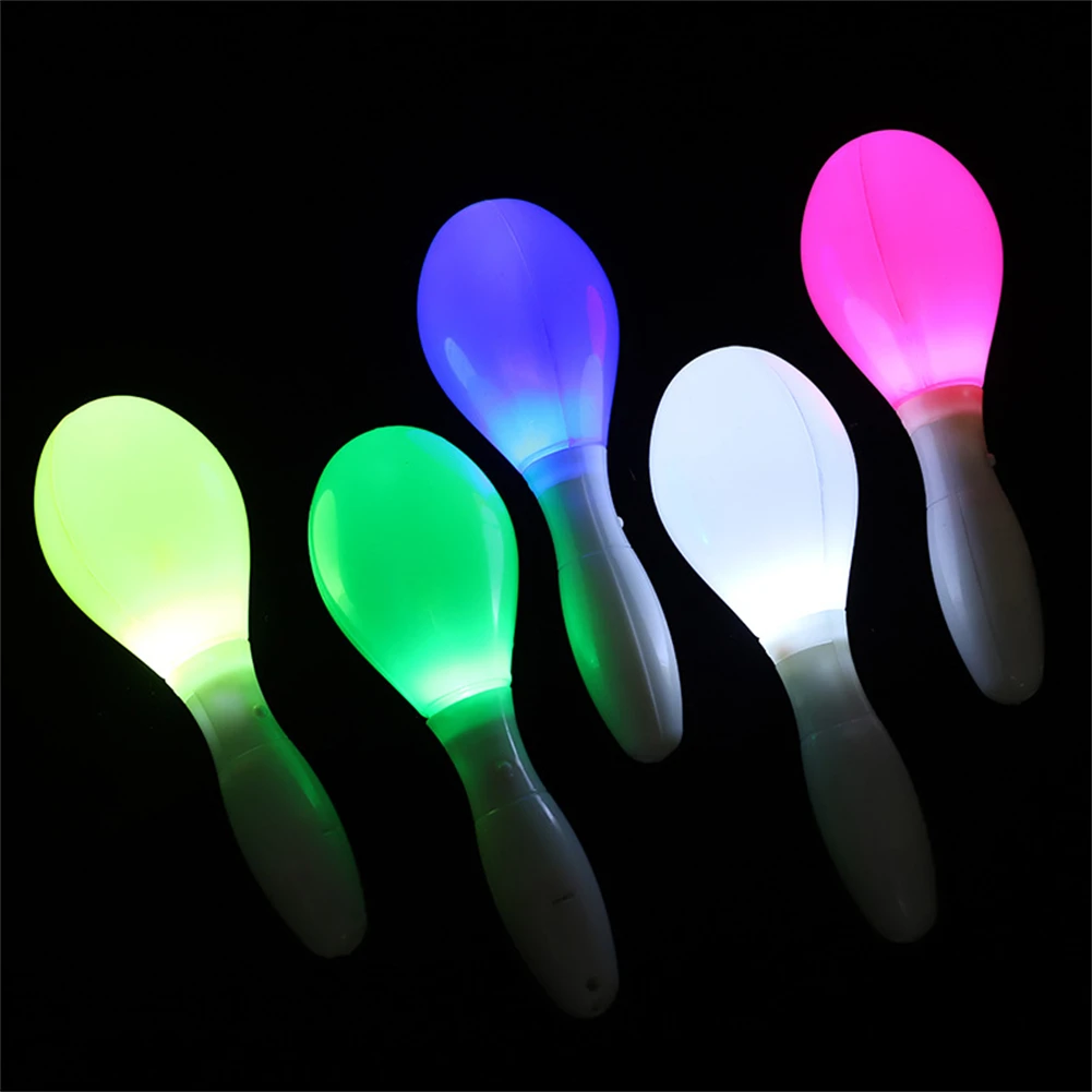 Description Picture 4 of item1Pcs Multi-Color LED Maracas Flashing Light Lamp Sensory Glowing Sand Hammer Toys Music Learning-Instruments For Concerts/Party