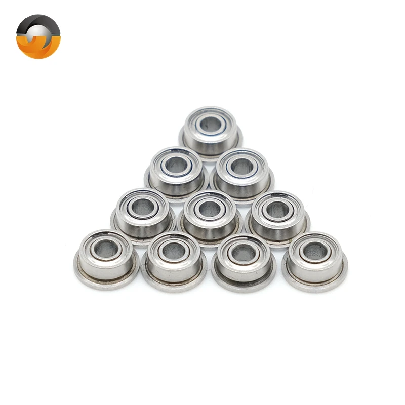 Metal Blindado Rolamento de Esferas Flangeado Alta Precisão F683zz Abec7 3x7x3 mm 10 Pcs