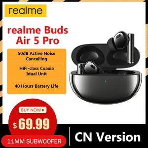 realme Buds Air 5 Pro True Wireless Earphone 50dB Active Noise Cancelling  LDAC Bluetooth 5.3 Wireless Headphone - (Black), RMA2021