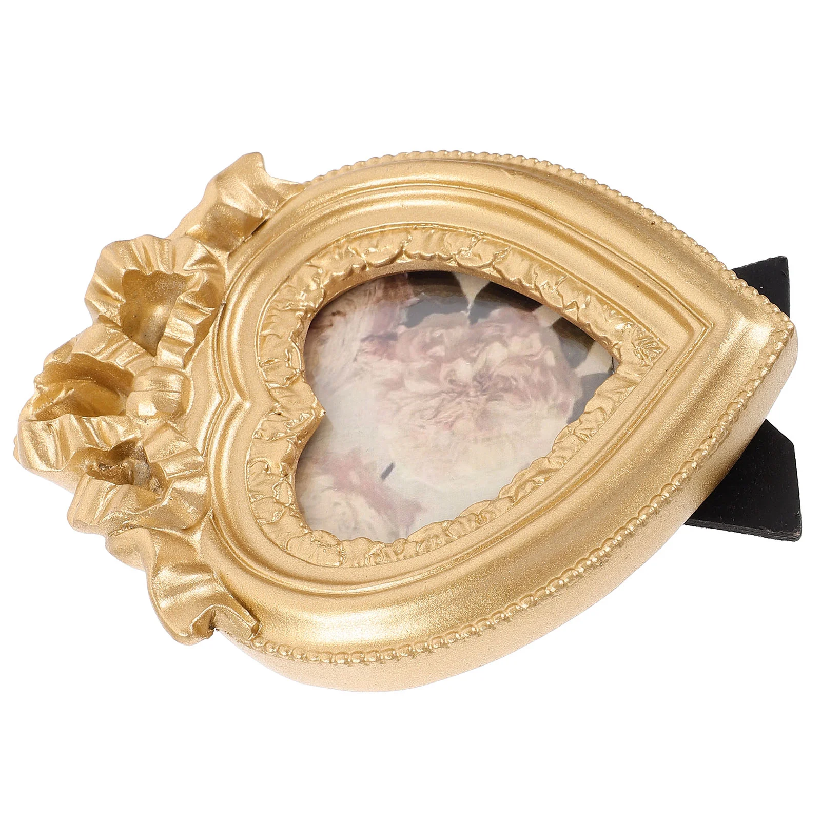 

European Heart-shaped Resin Photo Frame Table Hanging Wall Wedding Ornaments Retro Vintage Decor Picture Desk Holder Frames