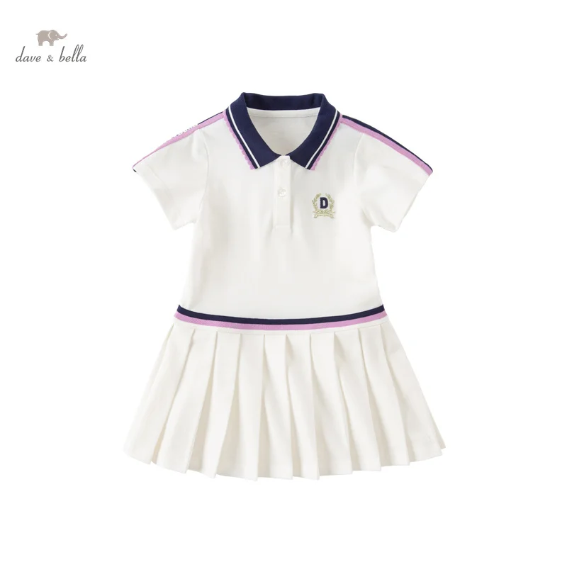 Dave Bella Girl's Dress Children's Baby Summer Academic Style Casual Sport Outdoor Seaside