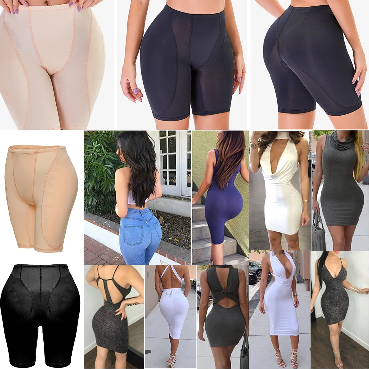 Hip Pads for Women Hip Dip Pads Fake Butt Padded Underwear Hip Enhancer Shapewear Crossdressers Butt Lifter Pad Panties Shaper