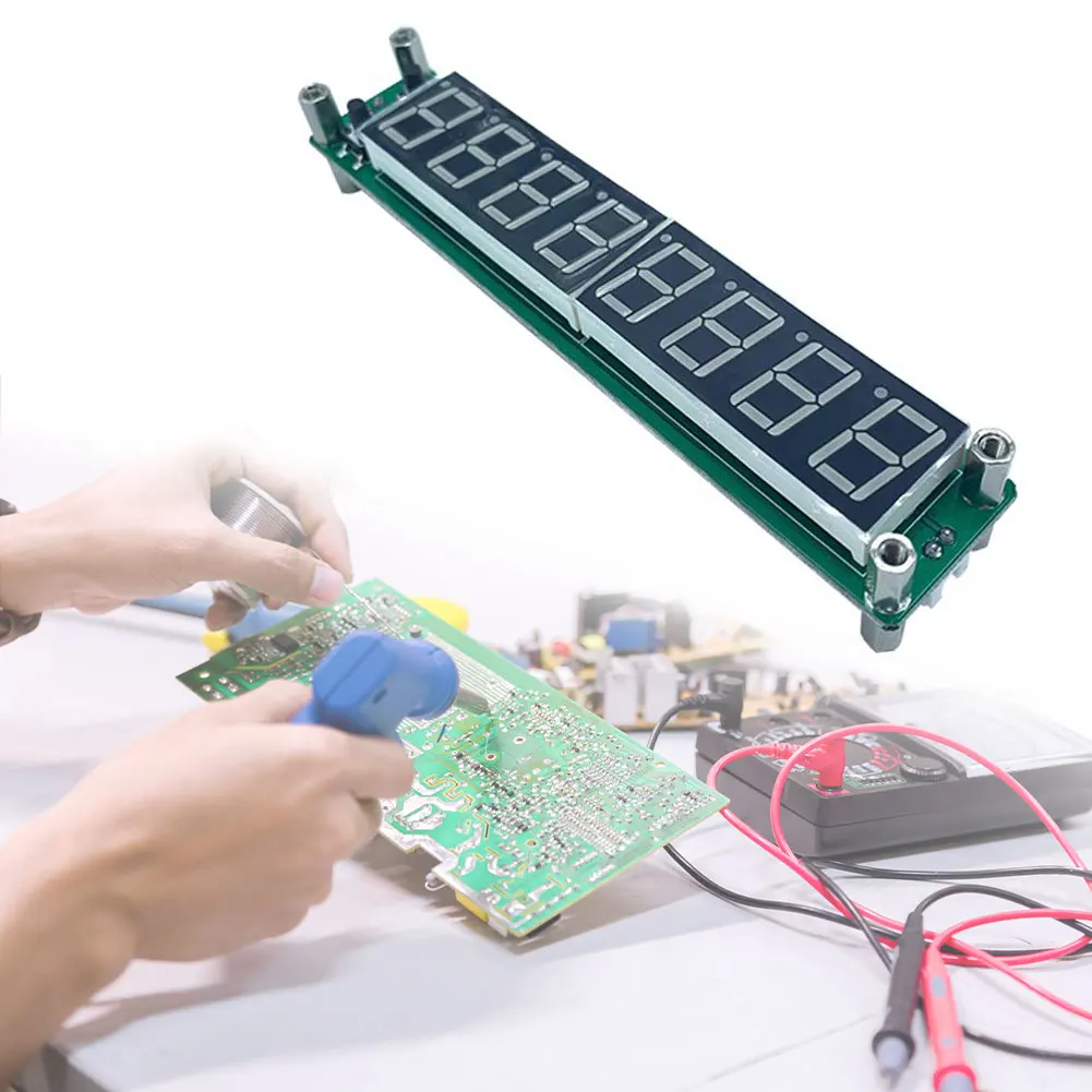 RF Frequency Counter 0.1MHZ-2.4GHz Digital Frequency Meter LED 8-Bit Display DC 8V-15V