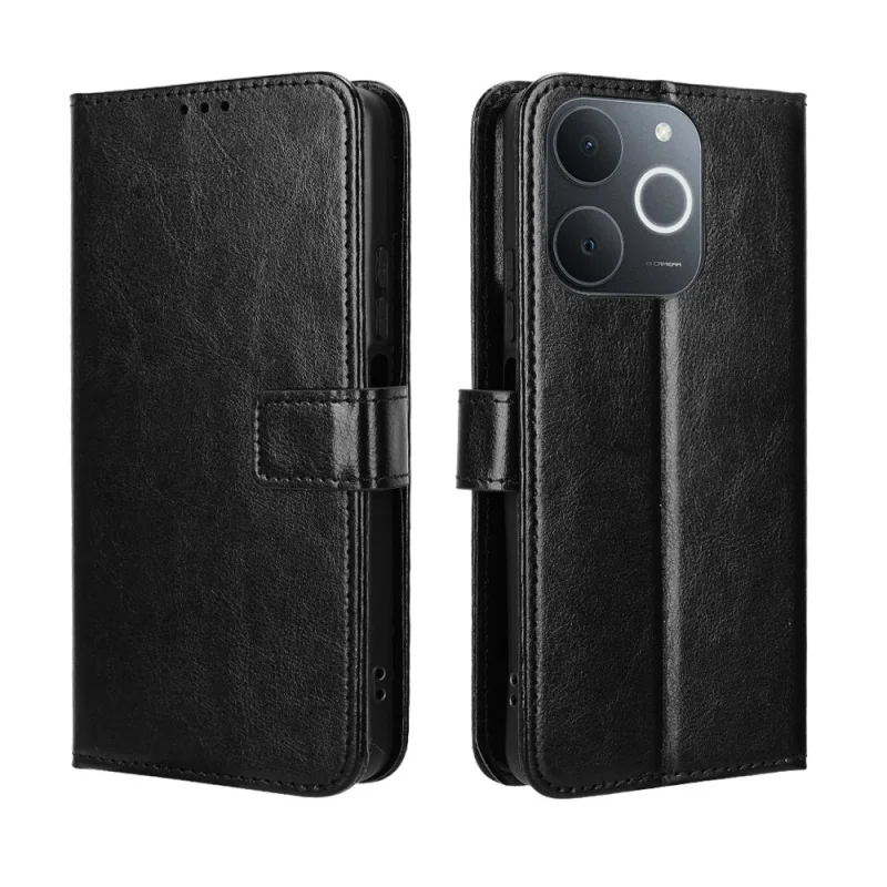 Luxury Leather Wallet Flip Case with Magnetic Closure