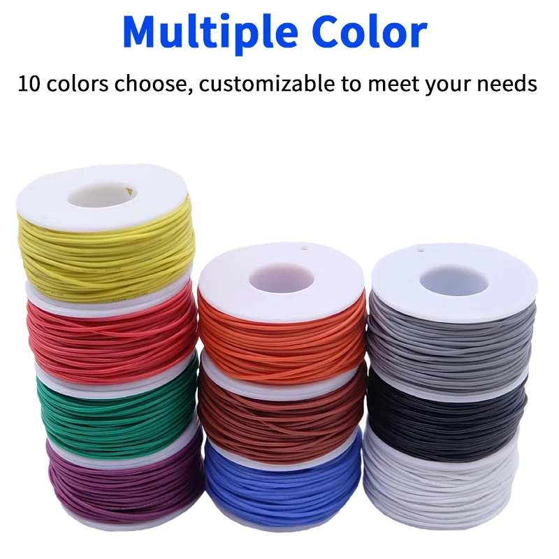 Multicolor Silicone Tinned Copper Flexible Electrical Wire Kit - Soft and Versatile Hook-Up Wires in Various Gauges