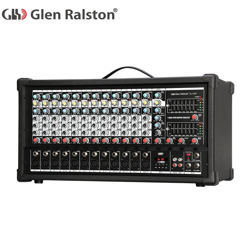 

YYHCGlen Ralston 12-канальный Профессиональный цифровой музыкальный аудио dj-микшер контроллер с 700 Вт dj-аудио микшер по низкой цене и USB