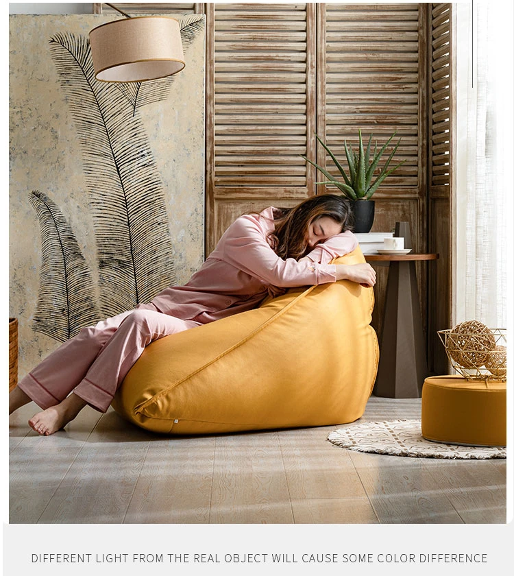 オレンジ ビーンバッグチェア クッション付き ビーンバッグチェア 座椅子 特大 低反発素材 1人掛け フロアソファー