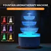 Hogar 2025 Creative Fountain Humidifier 7-Color Device Atmosphere Light Raindrop Oil Diffuser Aromatherapy Machine Air Humidifie 1