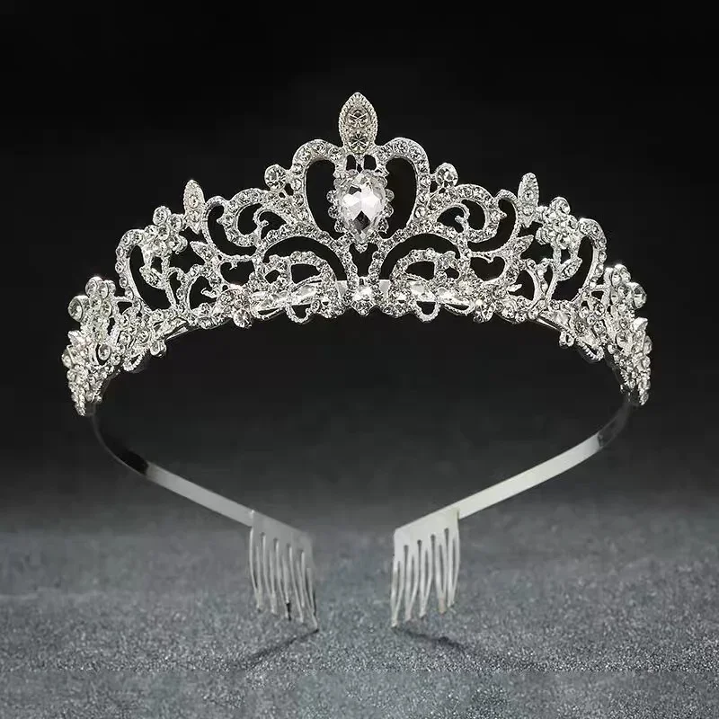 Hair Accessory Hair Headdress Bridal Headwear Hair Band Crown Jewelry Accessories Gold Silver Color Tiaras And Crowns for Wedding Bride Party Crystal Pearls Diadems Rhinestone Head Ornaments Fashion Accessories