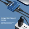 HDMI 2.1 Switch 8K Bi-Directional Splitter 1in 2out 2in 1out High Speed 48Gbps eARC Converter Compatible with Xbox X PS5 Blue 4