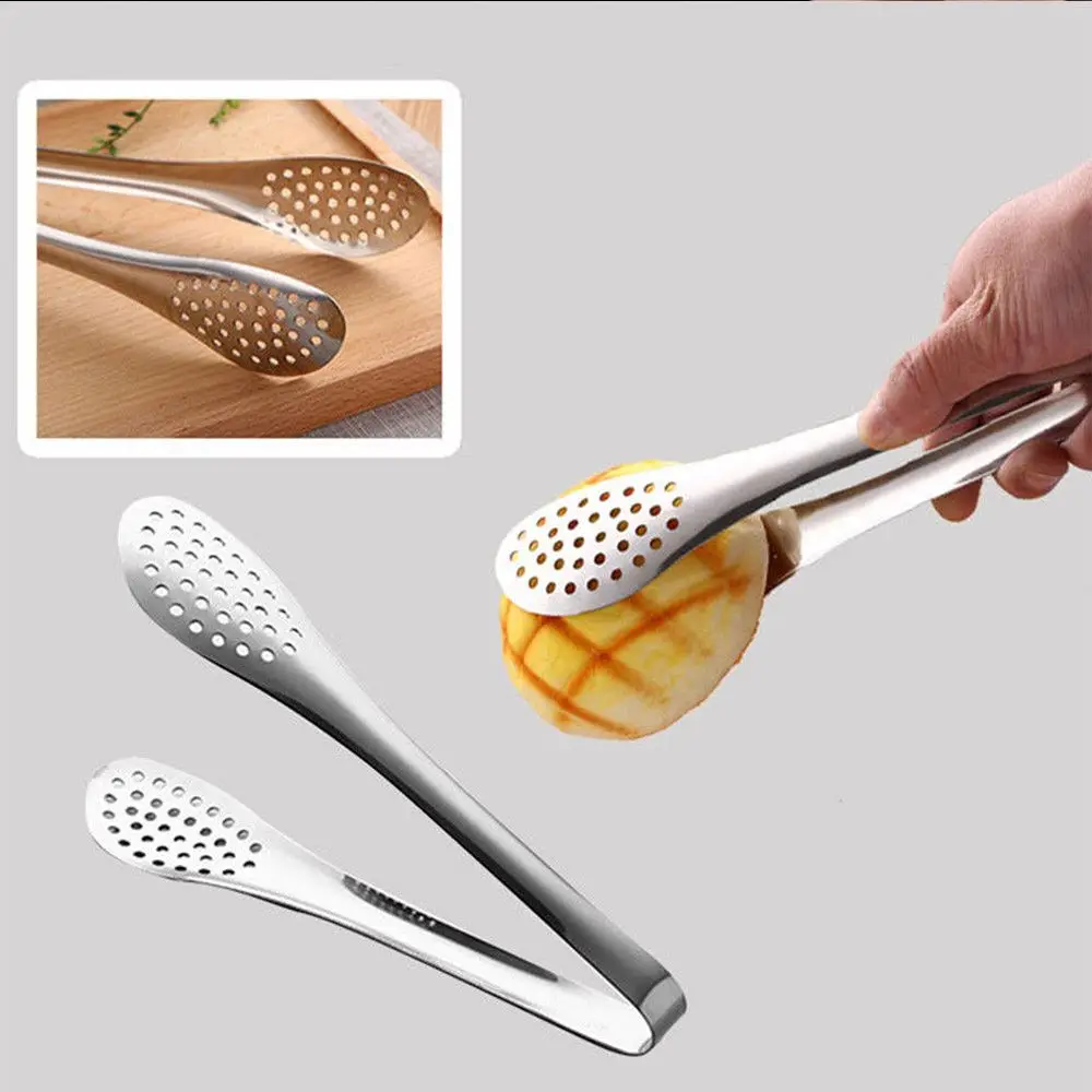 Multifunction Stainless Steel Food Tongs BBQ Kitchen Utensil