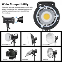 Godox SL100Bi LED Video Light 2800k-6500k Bi-color Version LCD Panel Photogranphy Continuous Output Bowens Mount Studio Light 2