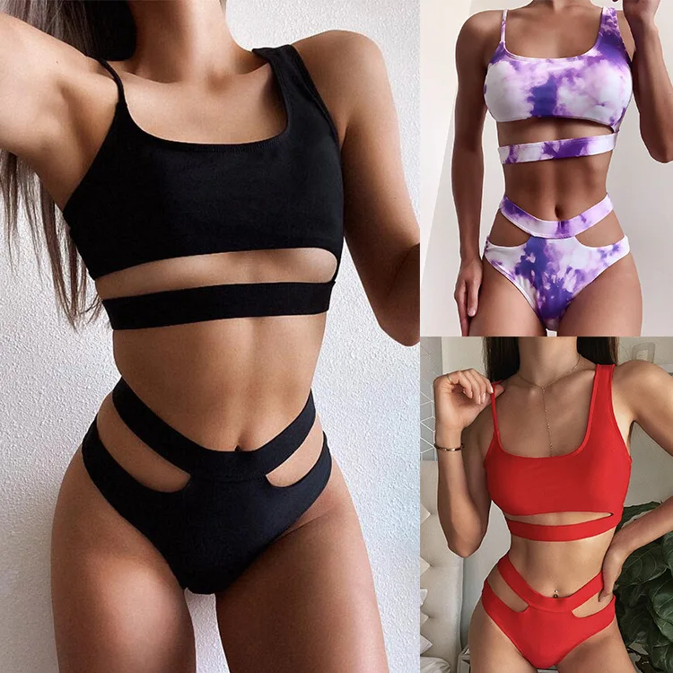 Fashion Swimsuit Women 2 Pieces Floral Street Style Bikinis Set P Womens Swimsuits High Waist Bikini 2022 Woman