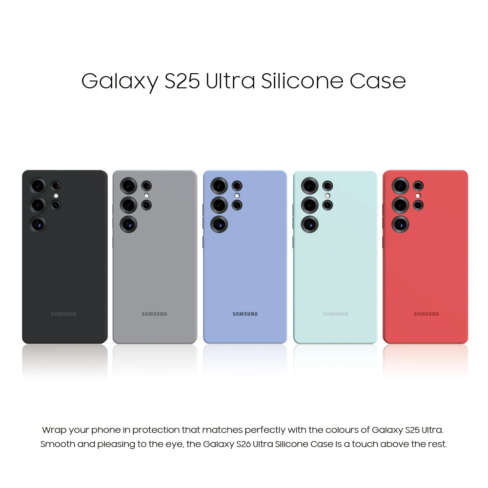 High-Quality Soft Silicone Protective Case with Box for Samsung Galaxy S25 Ultra