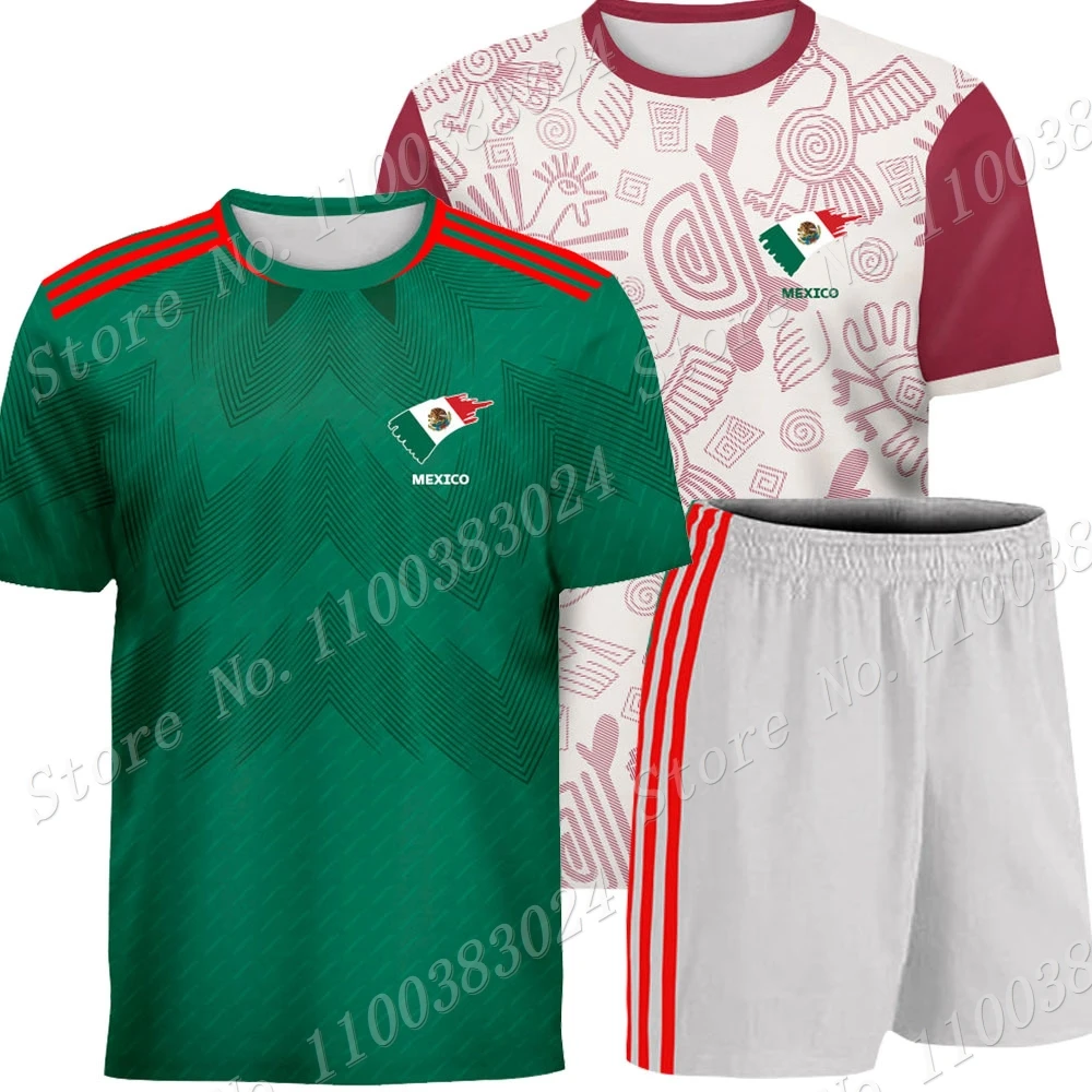 

Mexico Fotball Jersey team Fans 2023 T Shirts 3D Print Mens Shorts Running Streetwear Casual Training Suit Clothe