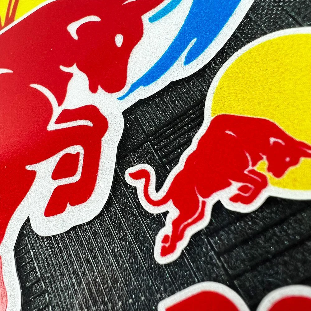 Motorcycle Stickers Motorcycle Red Bull Sticker Car Motorcycle Body Fuel Tank Helmet Decal Reflective Waterproof Decoration