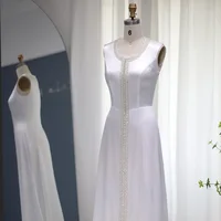 Sharon Said Luxury Dubai Moroccan Kaftan Ivory Evening Dress Long Sleeve Muslim Arabic Formal Dress Party Gowns SS439 Customized 5