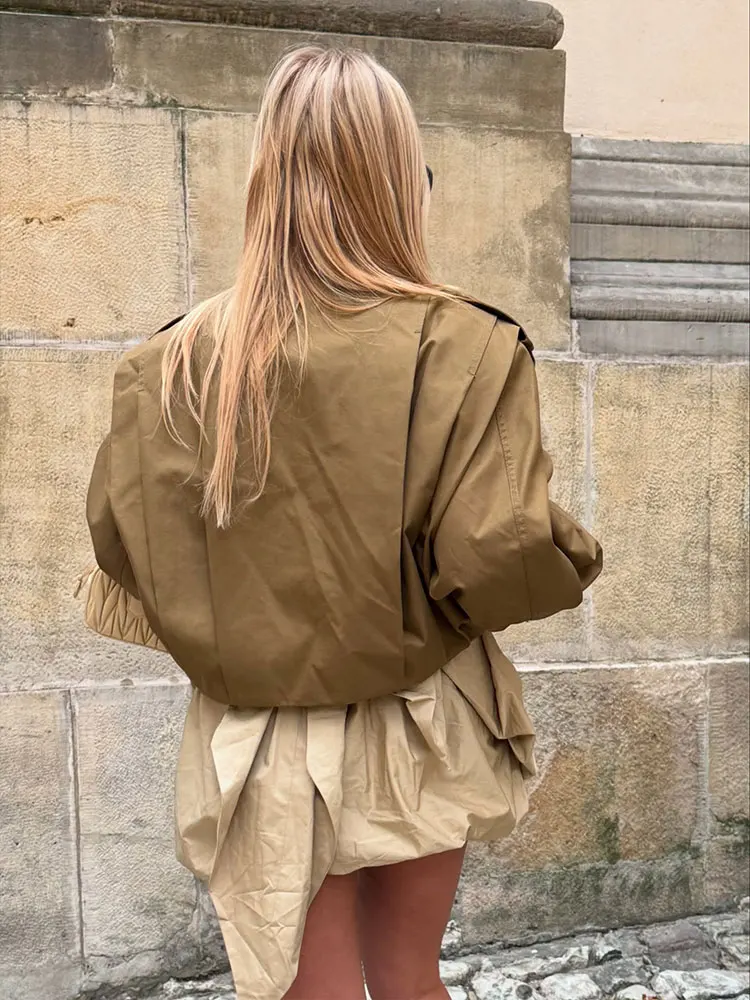 HH Autumn Jacket For Women Fashion Solid Single Breasted Long Sleeve Turn Down Collar Jackets Casual Office Lady Chic Coats