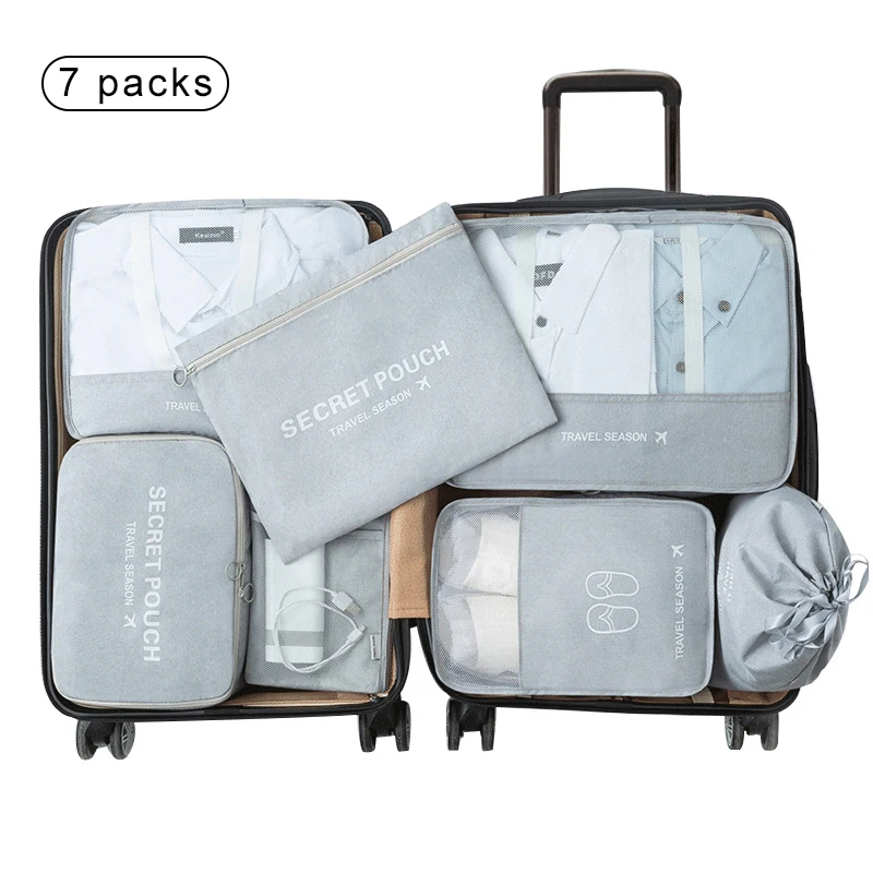 

Packing Cubes for Suitcase,7 PCS Travel Luggage Packing Organizers Essentials Bag Clothes Cosmetics Toiletries Storage Bags