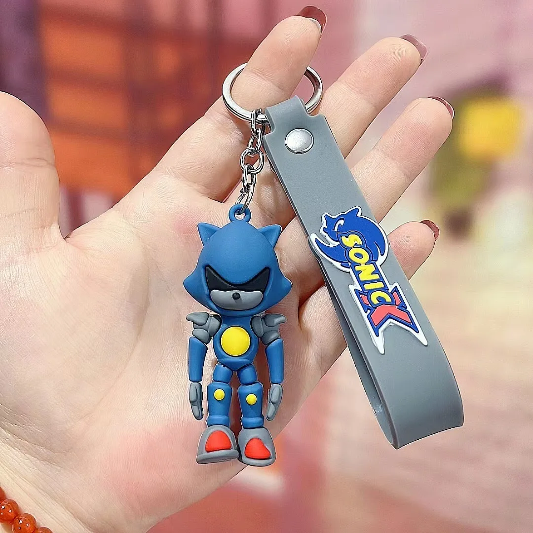 thumbnail image 1 of LLavero de dibujos animados de Sonic The Hedgehog, bonito llavero con forma de muñeca, colgante para bolso, llavero para coche, accesorios creativos para bolso, 1 of 5
