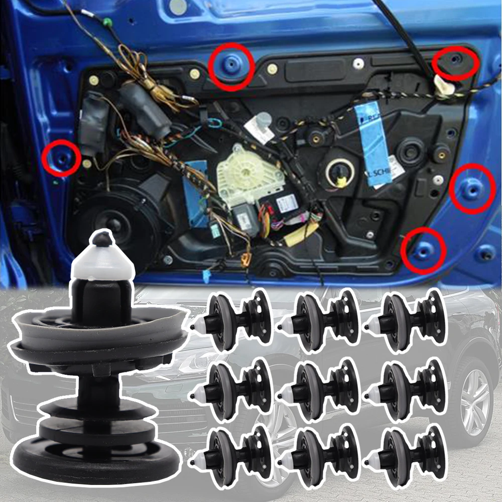 자동차 도어 패널 카드 클립, 내부 패스너 고정 트림 리벳 액세서리, VW 투아렉 7L 7P CR 2002 2003 2004 2005 - 2020