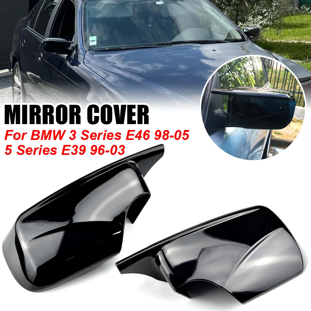 

2x Carbon Fiber Look Black Rearview Side Mirror cover for BMW E46 318i 318d 320d 320i 323i 325i 328i 330d 330i 330xi 1998-2005