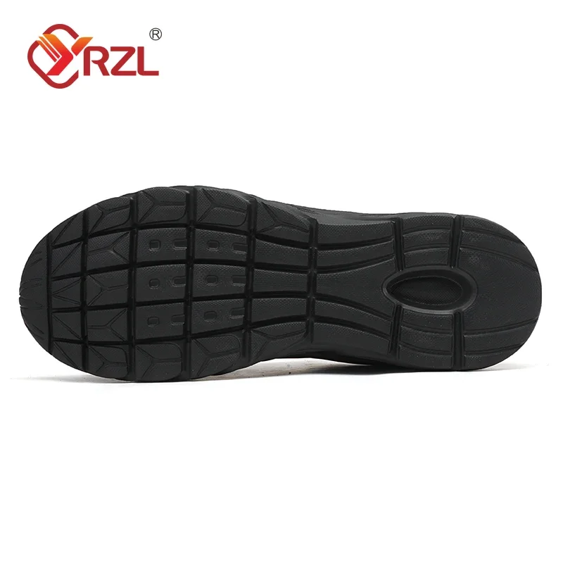 YRZL Men's Running Shoes Artificial Leather Waterproof Lightweight Non Slip Comfortable Sport Sneakers for Men Casual Walking 6