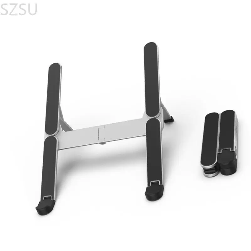 SZSU 조정 가능한 높이 알루미늄 노트북 라이저 6 레벨 인체 공학적 접이식 냉각 스탠드