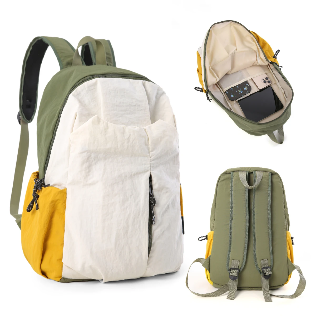 Original Ultra-Lightweight Backpack for Travel, Lightweight Commuting, 2025 New Model, Large-Capacity School Bag for Female College Students, Color-Blocking for Hiking