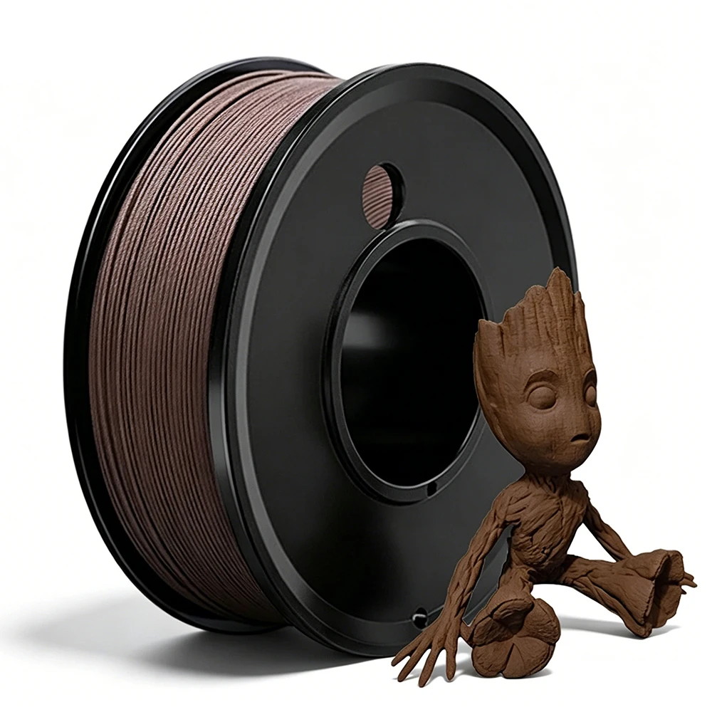250gx4 3D 프린터 필라멘트 PLA 티크 나무, 화이트 오크, 샌달우드, 체리 나무 1.75mm 목재 질감 텍스처 대부분의 FDM 3D 프린터용