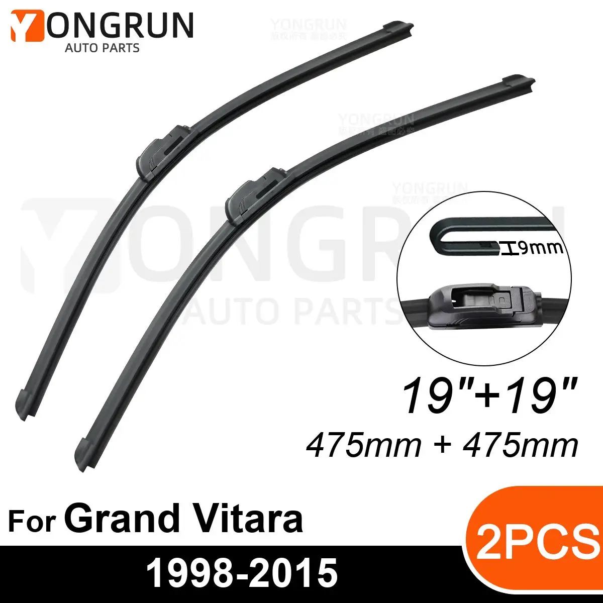 Tergicristalli Anteriori Per Suzuki Grand Vitara 1998-2015 Spazzola Tergicristallo Gomma 19 "+ 19" Accessori Parabrezza Parabrezza Auto 2012 2013 2014