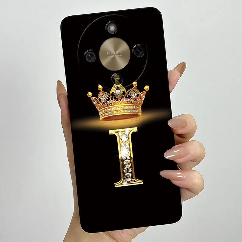 Fashion Initial Letter Couple Phone Case | Soft Silicone TPU Lens Protective Casing