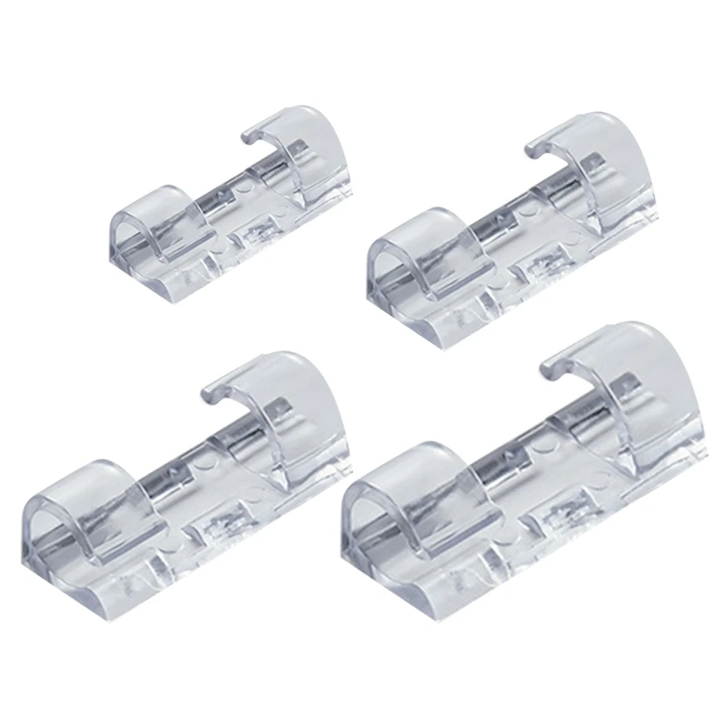 20 Pcs Cord Wire Cable Plastic Clips Self Adhesive Clamp Organizer Fixer