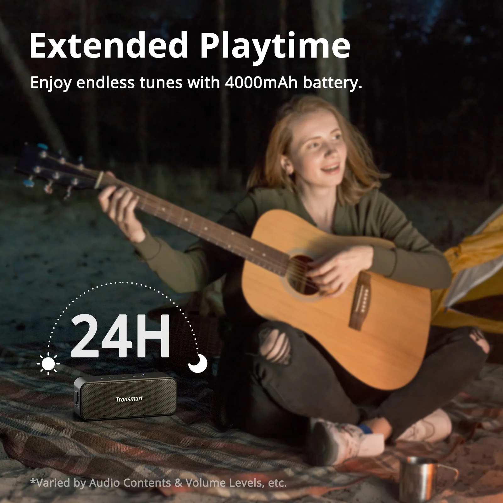 Portable Speaker Bluetooth Speaker Audio Speaker Tronsmart T2 Plus Upgraded Portable Speaker with Bluetooth 5.3, Waterproof IPX7, NFC,24H Playtime, Micro SD for Camping, Outdoor