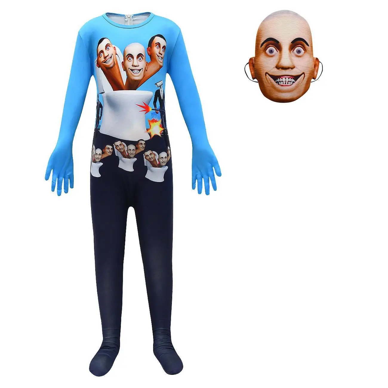

New Skibidi Toilet Jumpsuits Halloween Cosplay Anime Funny Speaker Man TV Camcorderman Horror Game Figure Kids Gifts Costumes