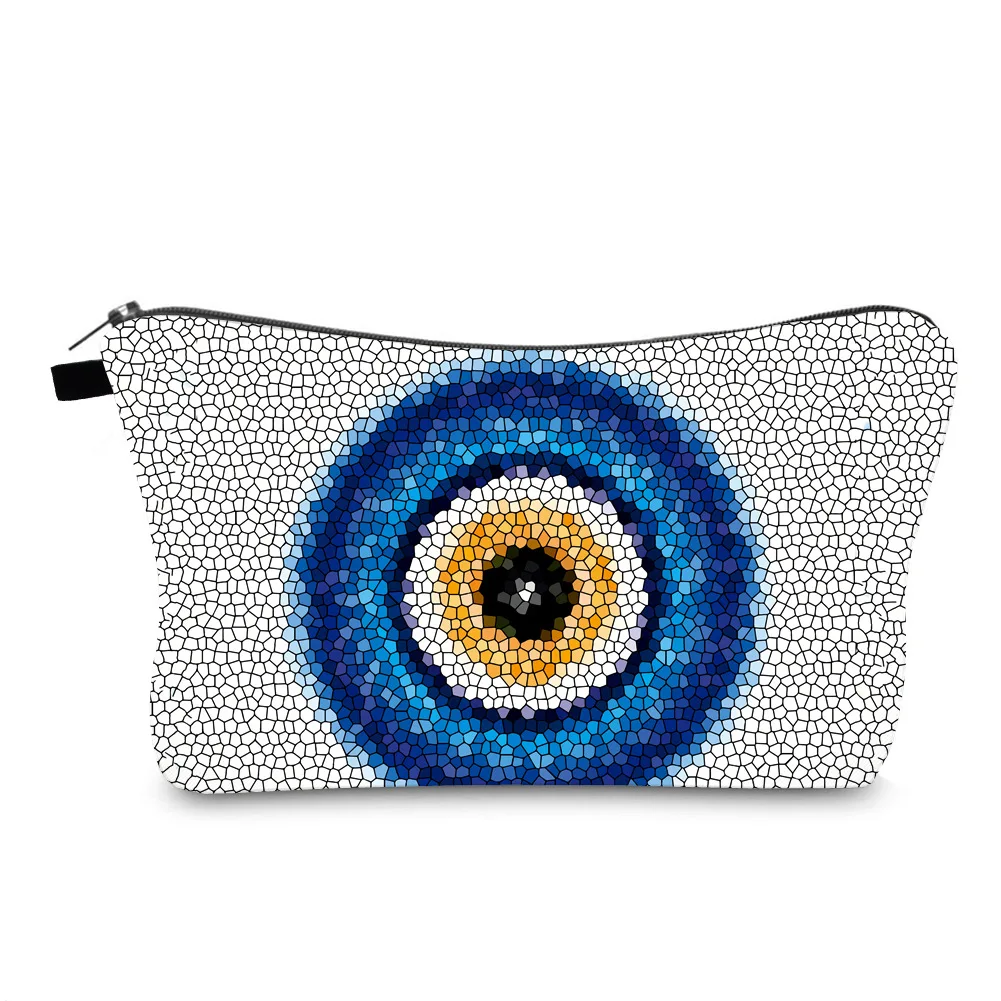 Antisplash Cosmetic Bag Evil Eye Printed Travel Storage Bag Portable
