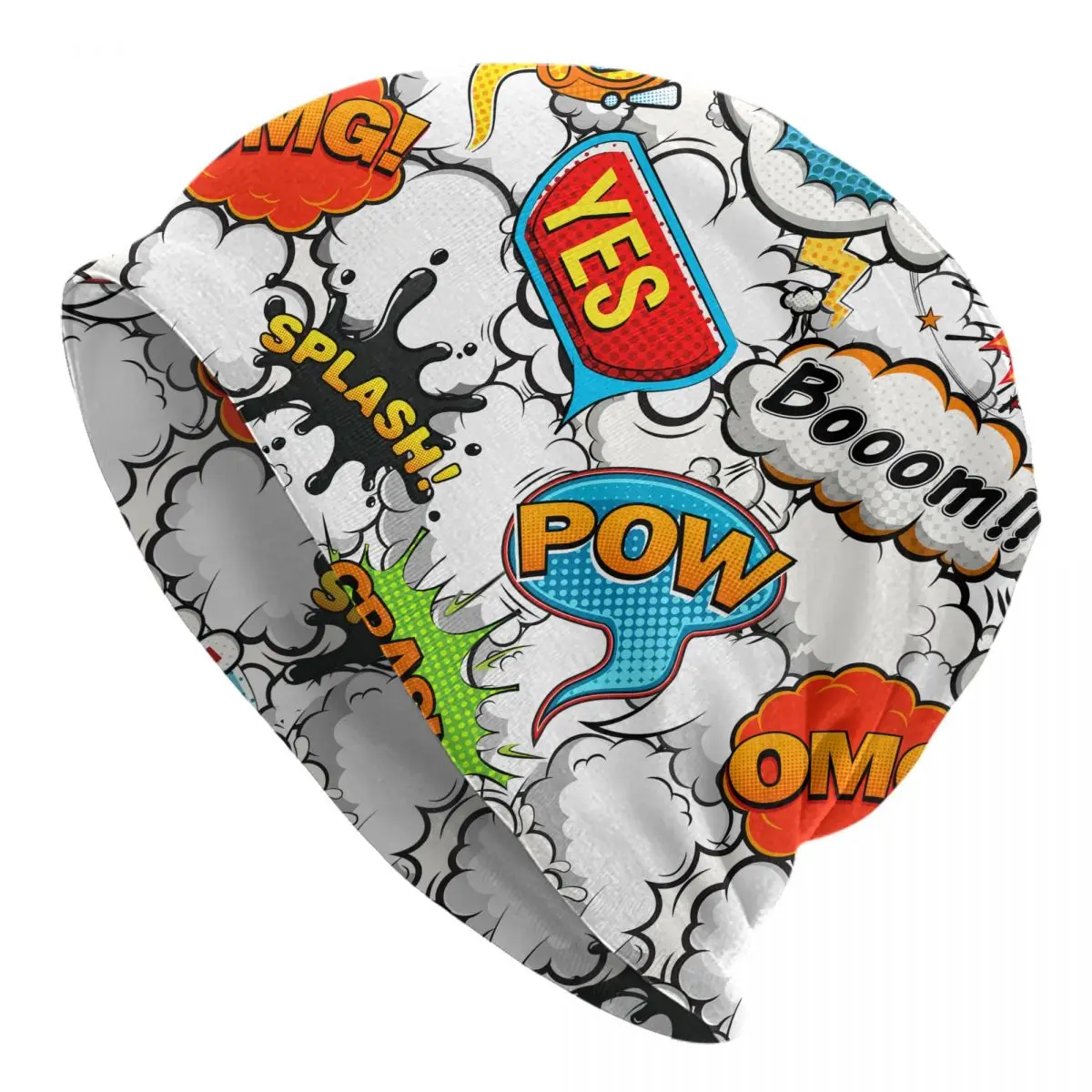 

Colorful Comics Bright Speech Bubbles Outdoor Beanie Caps Skullies Beanies Ski Caps Bonnet Homme Hats