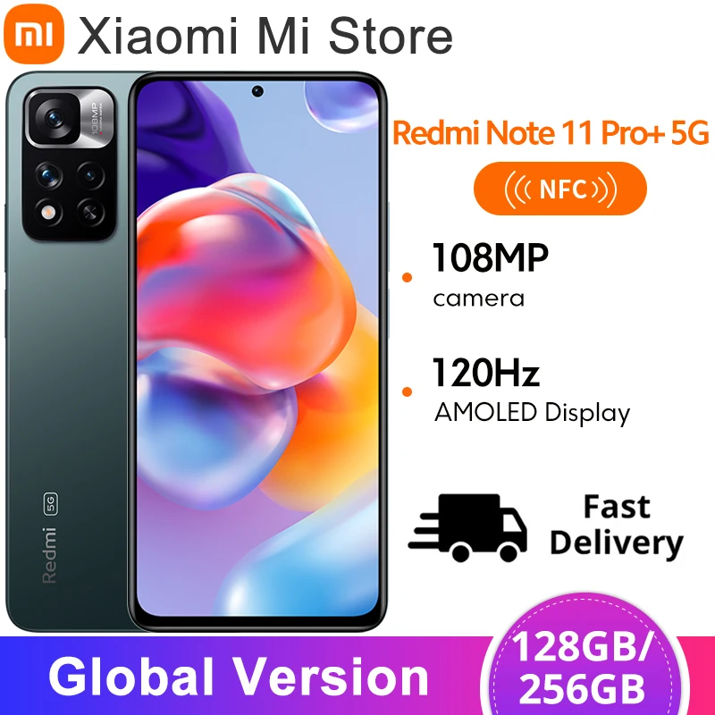 Versione Globale Xiaomi Redmi Note 11 Pro + 5G Plus Dimensity 920 Amoled Dotdisplay 108Mp Fotocamera 120W Hypercharge Nfc