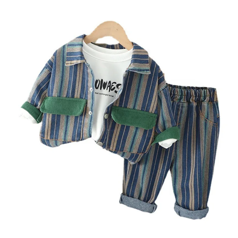 

New Autumn Children Boys Clothes Suit Baby Outfits Girls Jacket T-Shirt Pants 3Pcs/Sets Toddler Casual Costume Kids Tracksuits