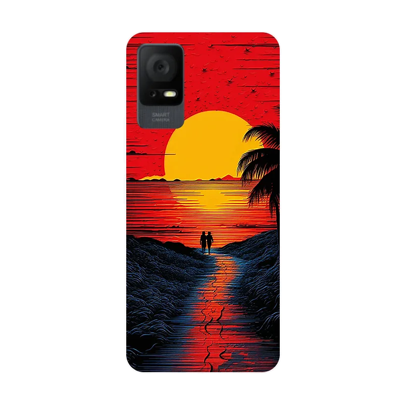 Floral Wolf Design Soft Silicone Shockproof Phone Case Cover