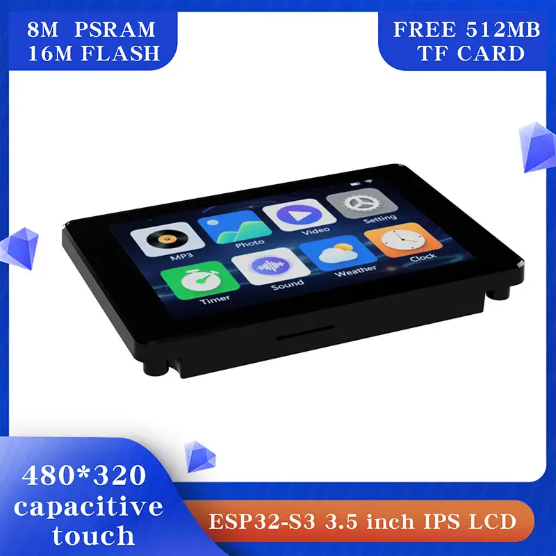 ESP32-S3 3.5-inch capacitive touch IPS module 8M PSRAM 16M FLASH Arduino LVGL development 320 * 480 image 1