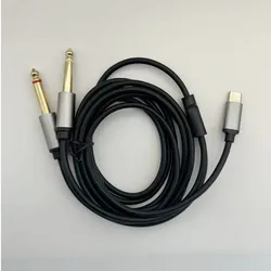 Premium Dual Audio Cable - 6.5mm to 3.5mm with USB - C Adapter - 3M (Dual 6.5T C)