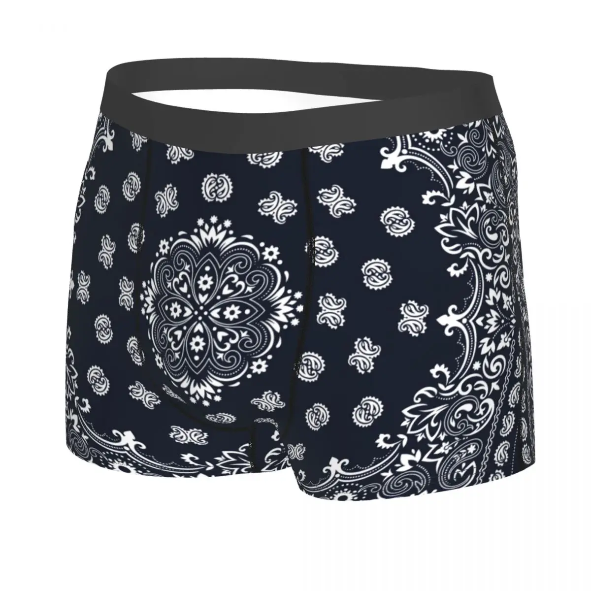 Pisley Bandana Print Boxer Shorts For Men 3D Print Male Bohemian Style Underwear Panties Briefs Breathbale Underpants 2